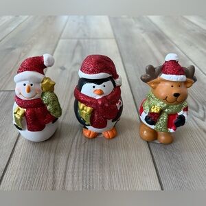 Festive Holiday Figurines Set of 3